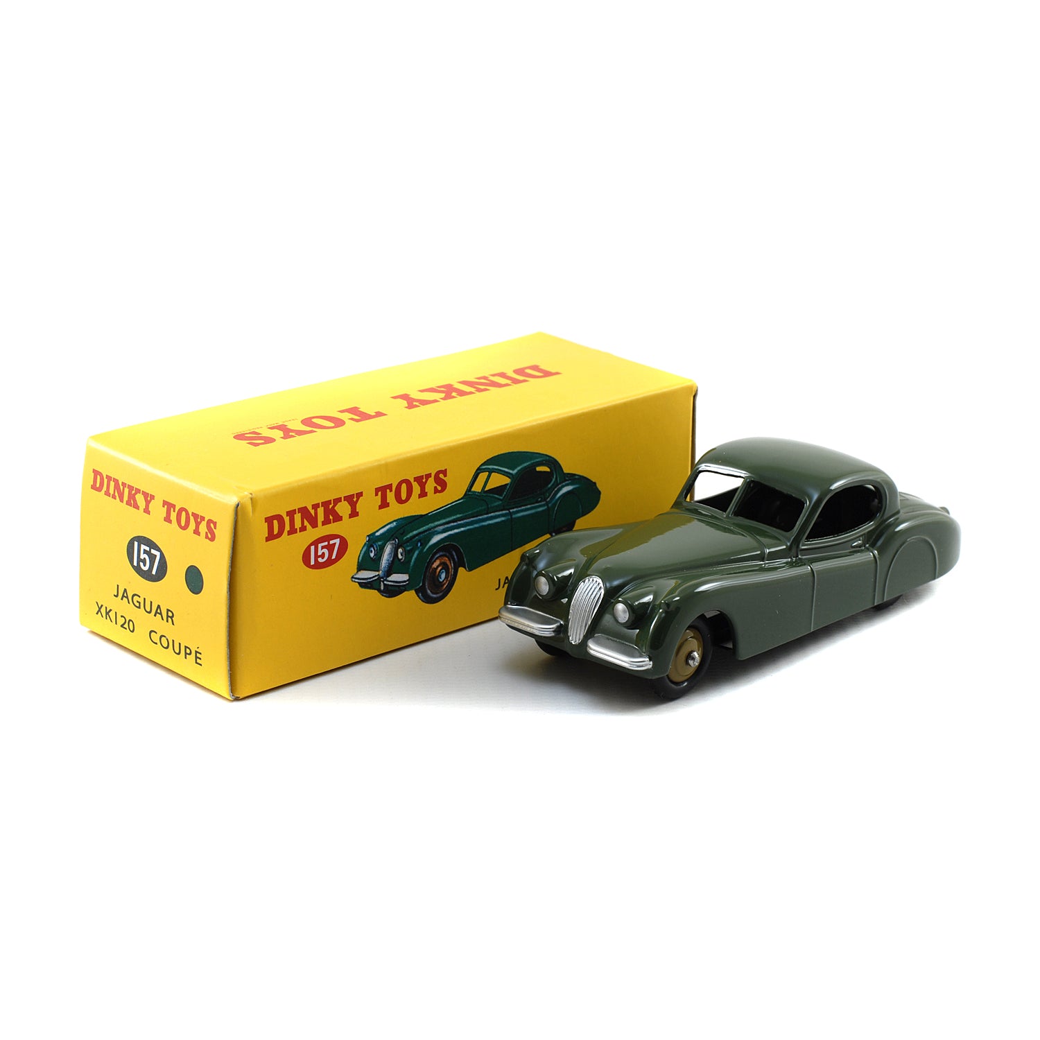 Atlas French Dinky Toys 157 Jaguar XK120 Coupe Road Car GREEN – Le