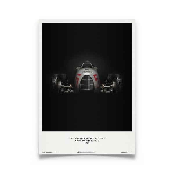 Automobilist Silver Arrows Auto Union Type C Poster 50 x 70cm