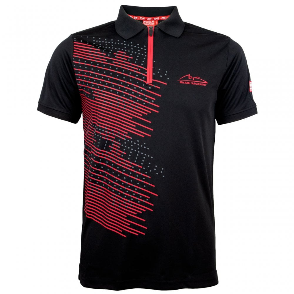 Michael Schumacher Collection Speedline Polo Shirt Black ADULT SMALL