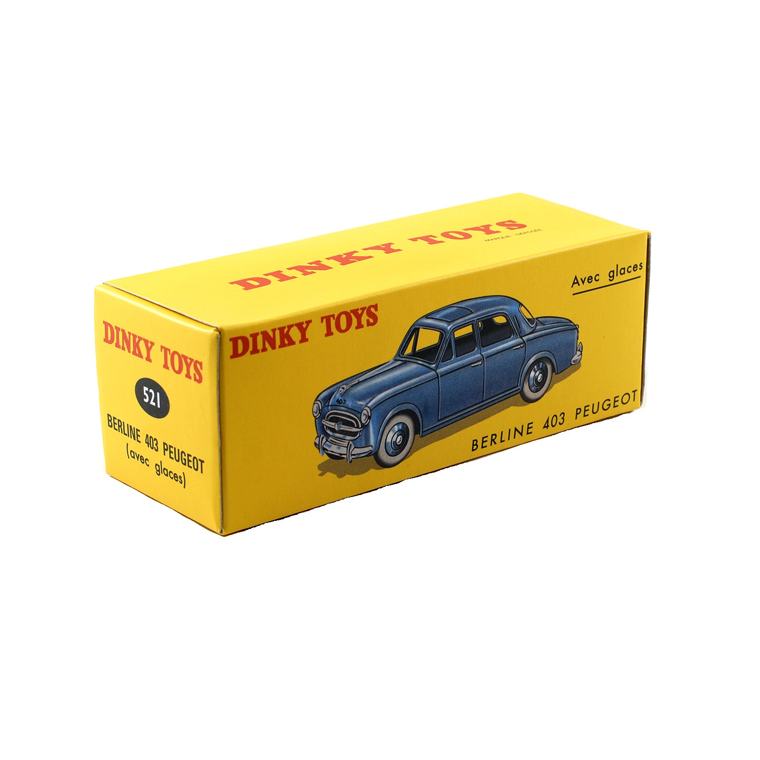 Atlas French Dinky Toys 521 Peugeot Berline 403 Road Car GREY