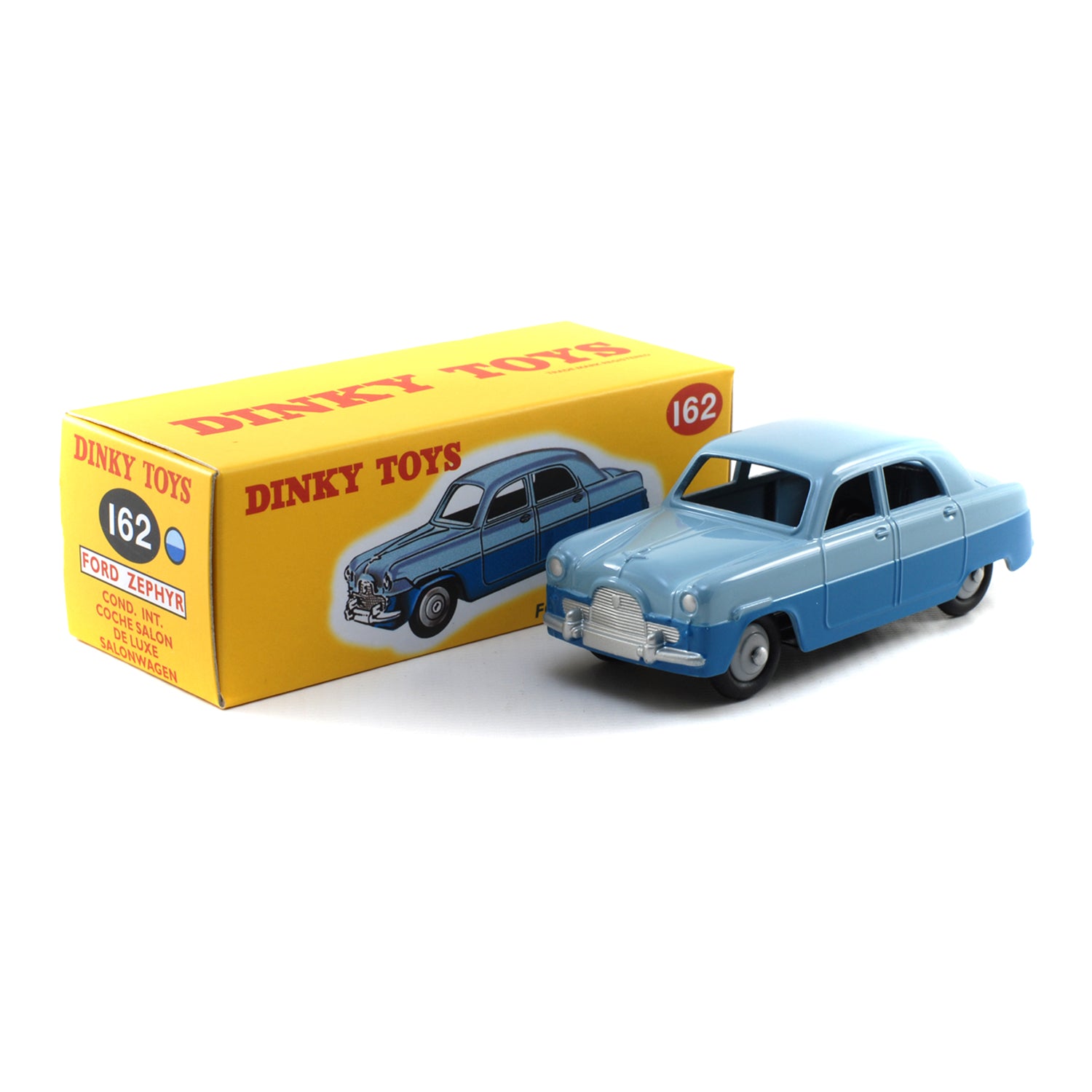 Atlas French Dinky Toys 162 Ford Zephyr Saloon Road Car BLUE