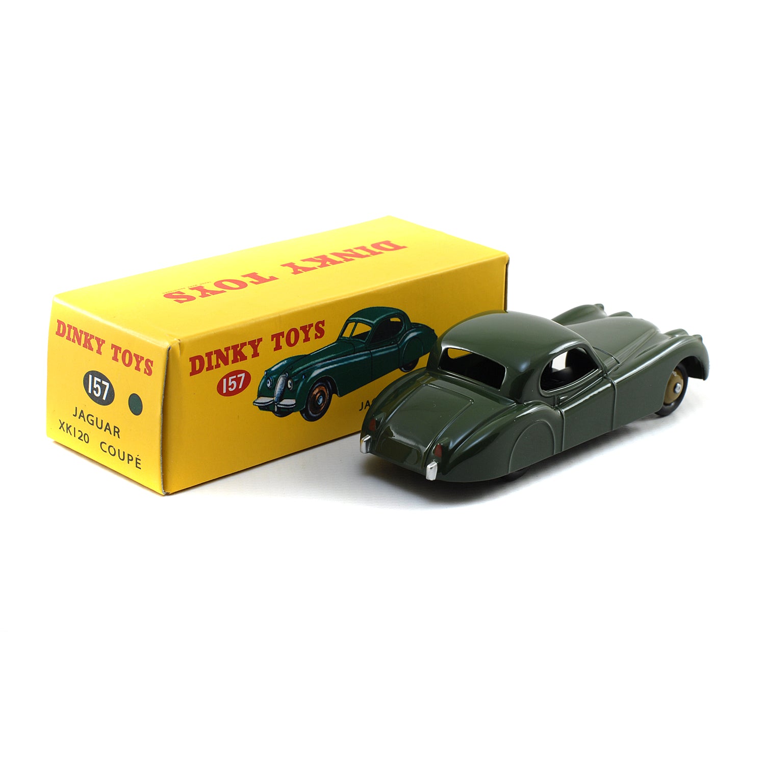 Atlas French Dinky Toys 157 Jaguar XK120 Coupe Road Car GREEN
