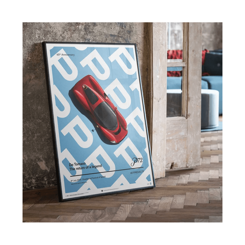 Automobilist De Tomaso Project P Car Goodwood 2019 Poster 50 x 70cm