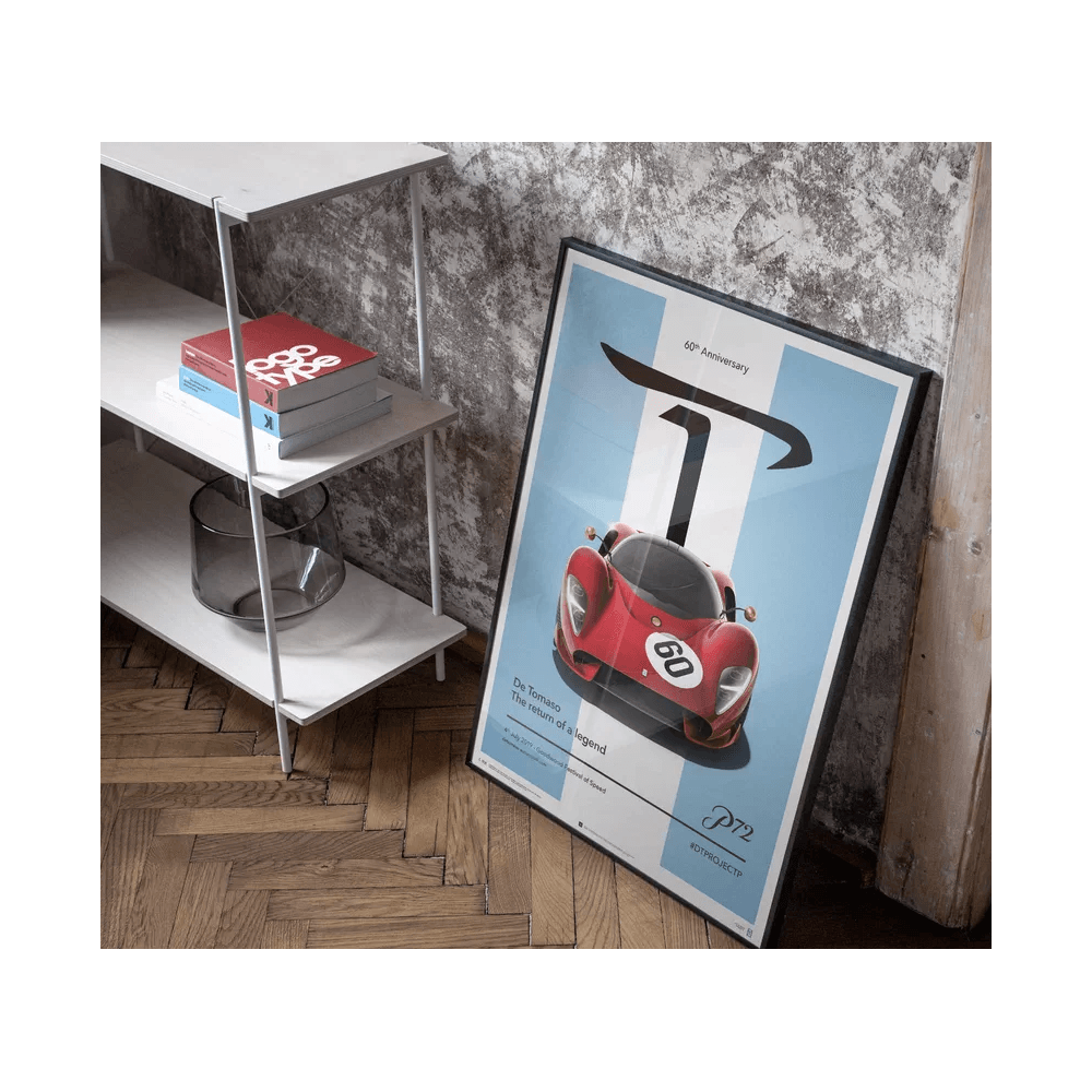 Automobilist De Tomaso Project P Car #60 Goodwood 2019 Poster 50x70cm