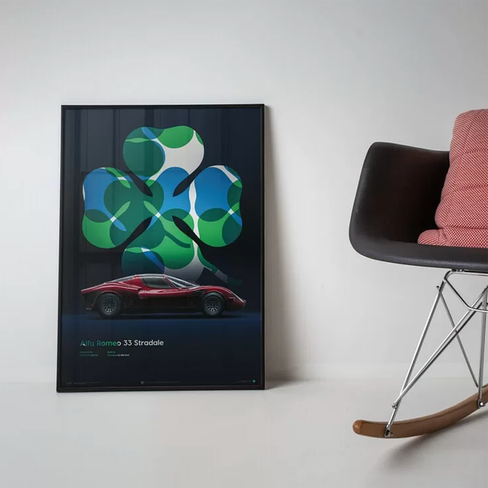 Automobilist Alfa Romeo 33 Stradale Classic Sports Car Poster 50 x 70cm