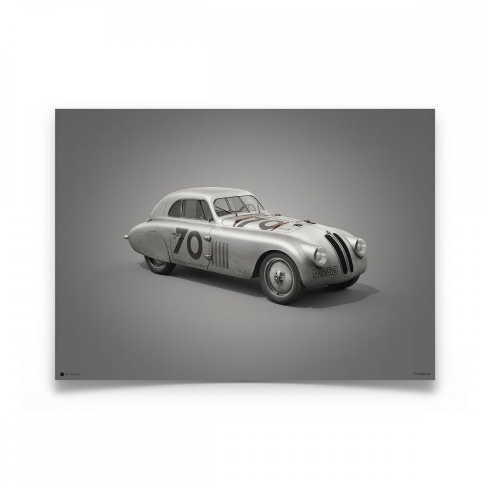 Automobilist BMW 328 Mille Miglia 1940 Colours Of Speed Poster 50x70cm
