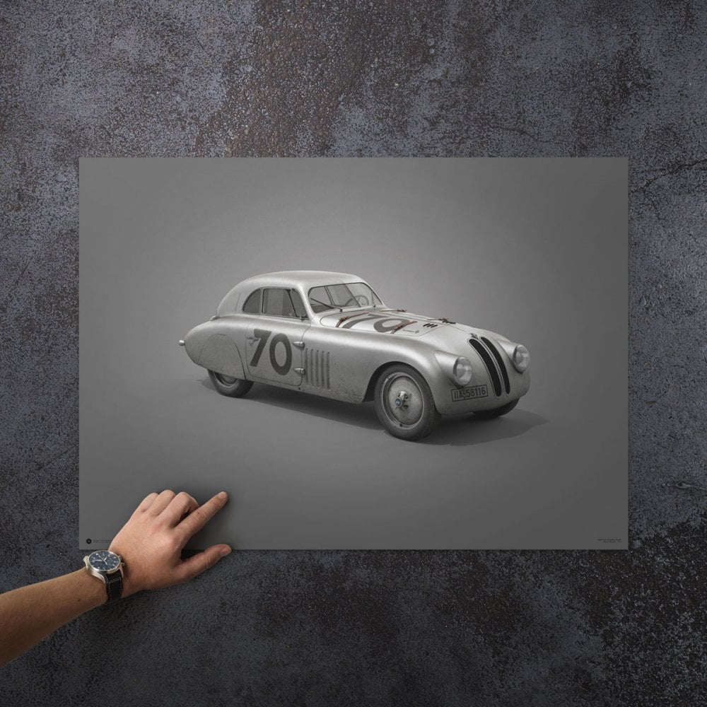 Automobilist BMW 328 Mille Miglia 1940 Colours Of Speed Poster 50x70cm