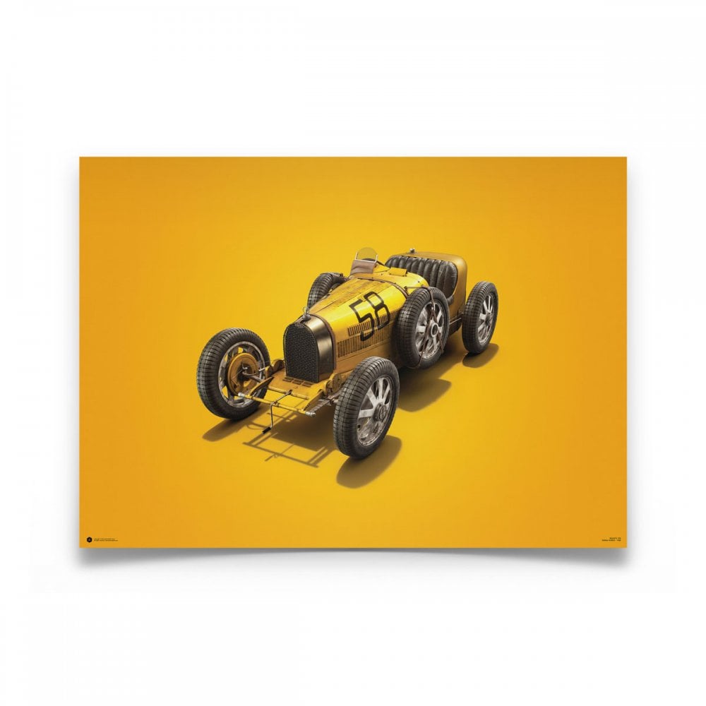 Automobilist Bugatti T35 Targa Florio Colours Of Speed Poster 50x70cm