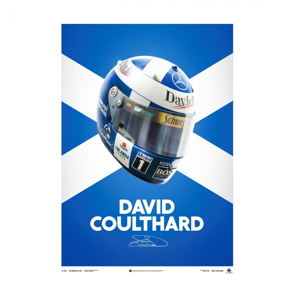 Automobilist David Coulthard F1 Helmet 2000 Poster 50 x 70cm