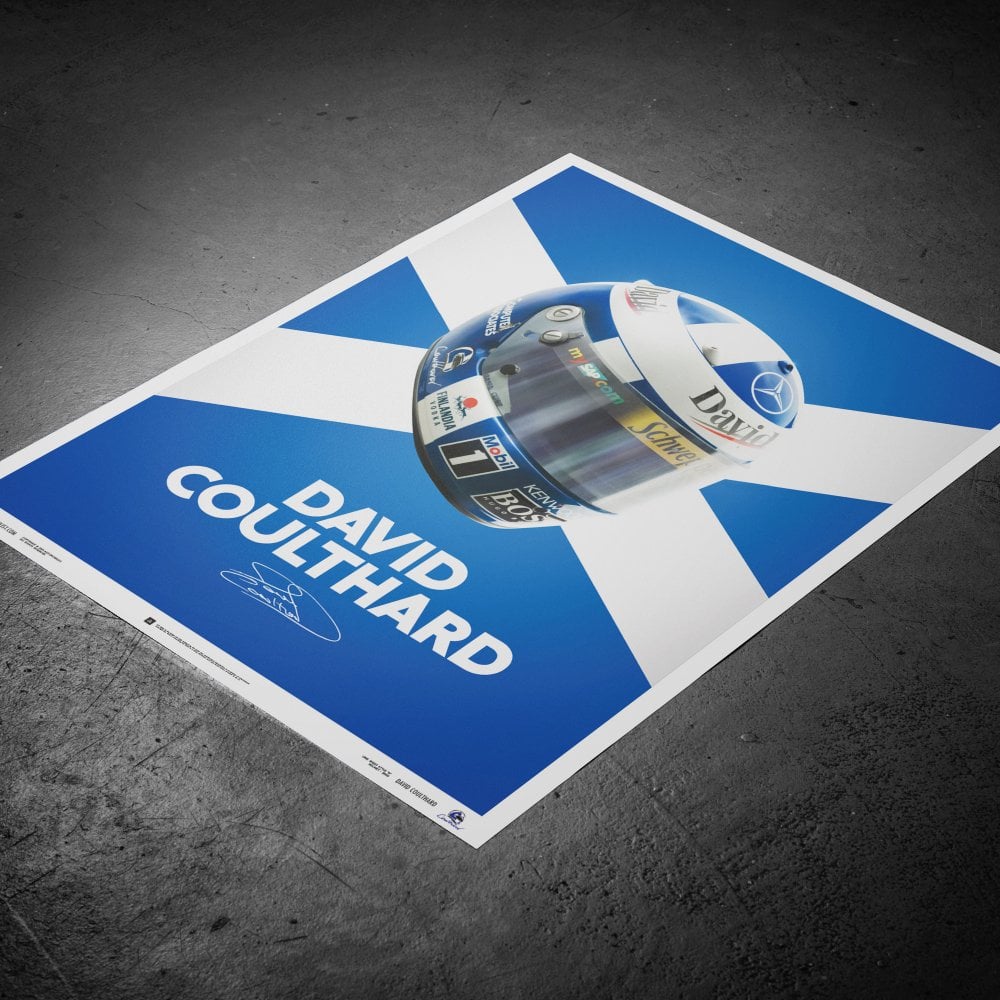 Automobilist David Coulthard F1 Helmet 2000 Poster 50 x 70cm