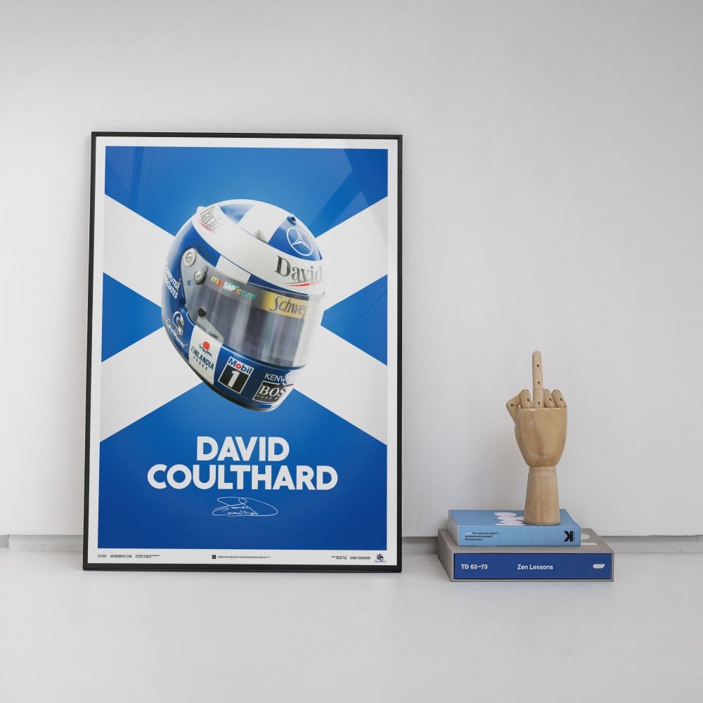 Automobilist David Coulthard F1 Helmet 2000 Poster 50 x 70cm