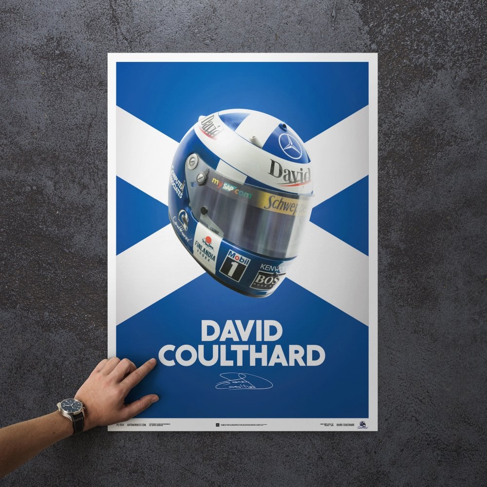 Automobilist David Coulthard F1 Helmet 2000 Poster 50 x 70cm