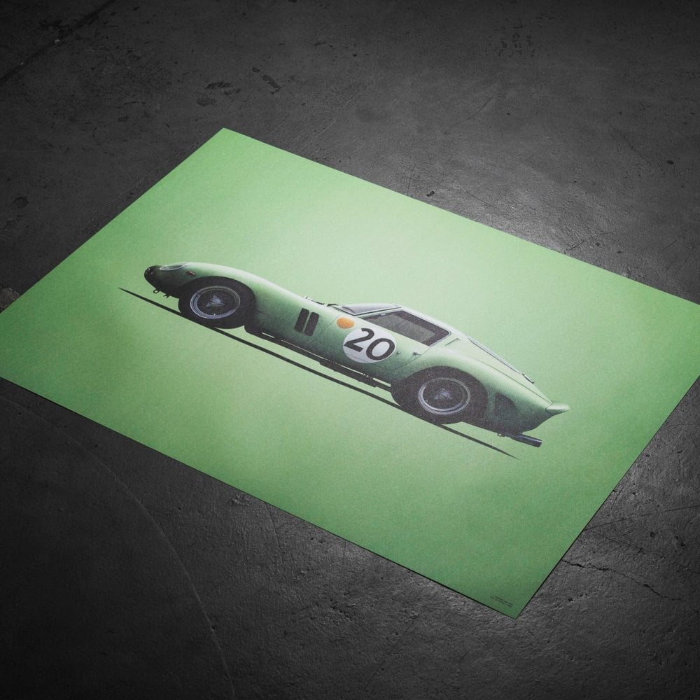 Automobilist Ferrari 250 GTO Green LM Colours Of Speed Poster 50x70cm