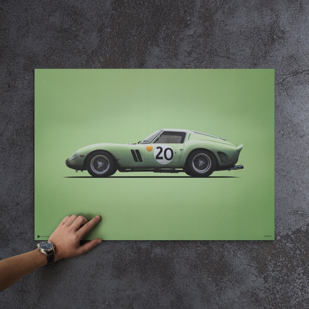 Automobilist Ferrari 250 GTO Green LM Colours Of Speed Poster 50x70cm