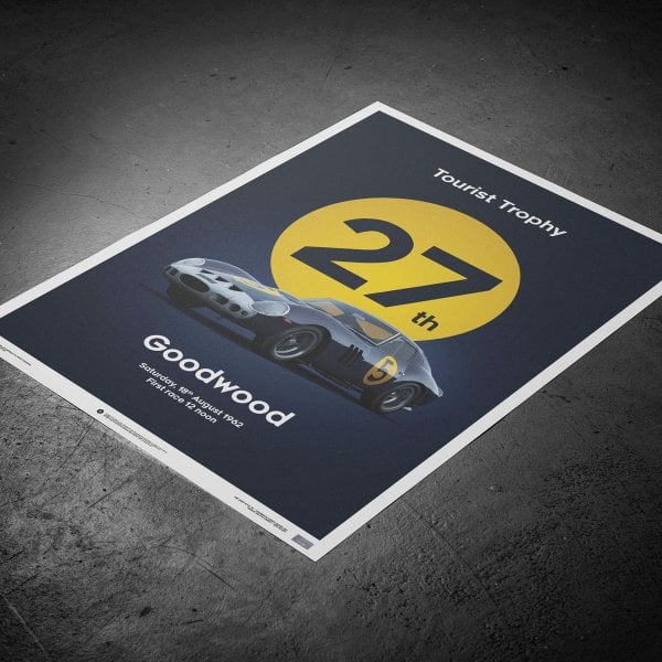 Automobilist Ferrari 250 GTO #5 Goodwood 1962 Racing Car Poster 50 x 70cm