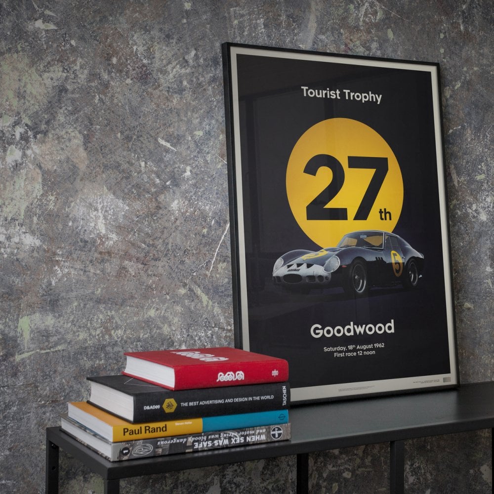 Automobilist Ferrari 250 GTO #5 Goodwood 1962 Racing Car Poster 50 x 70cm