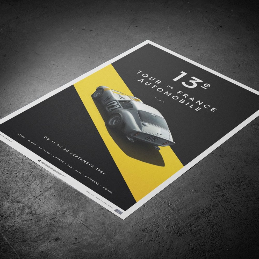 Automobilist Ferrari 250 GTO #172 Tour De France 1964 Poster 50 x 70cm