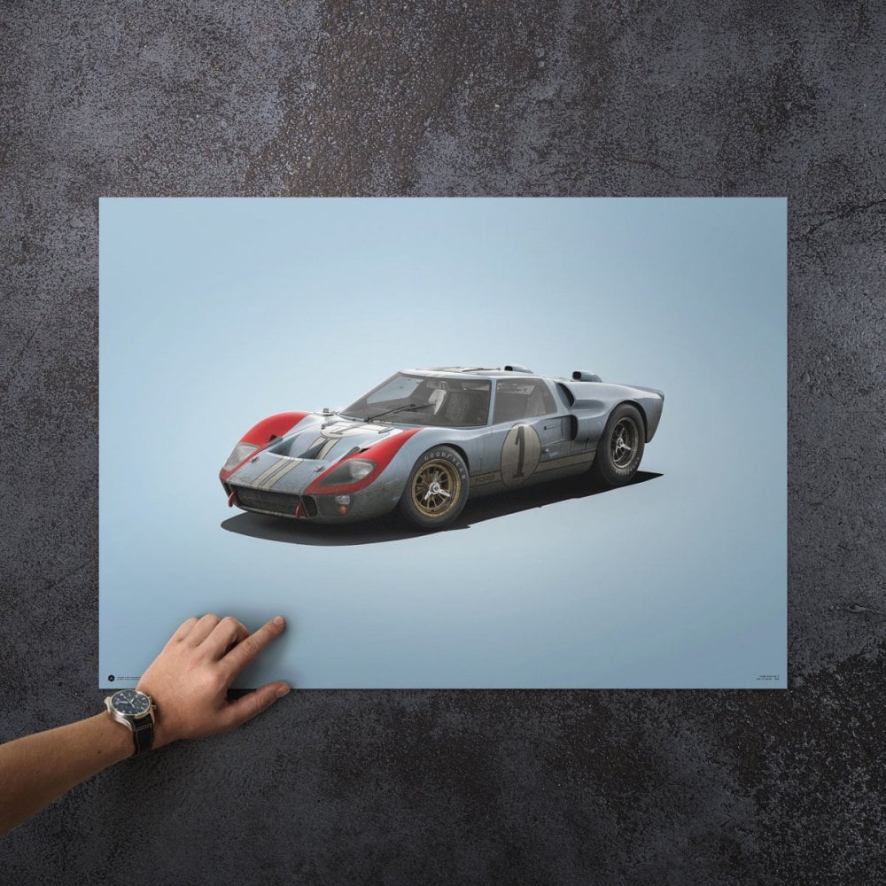 Automobilist Ford GT40 Le Mans 1966 Colours Of Speed Poster 50x70cm