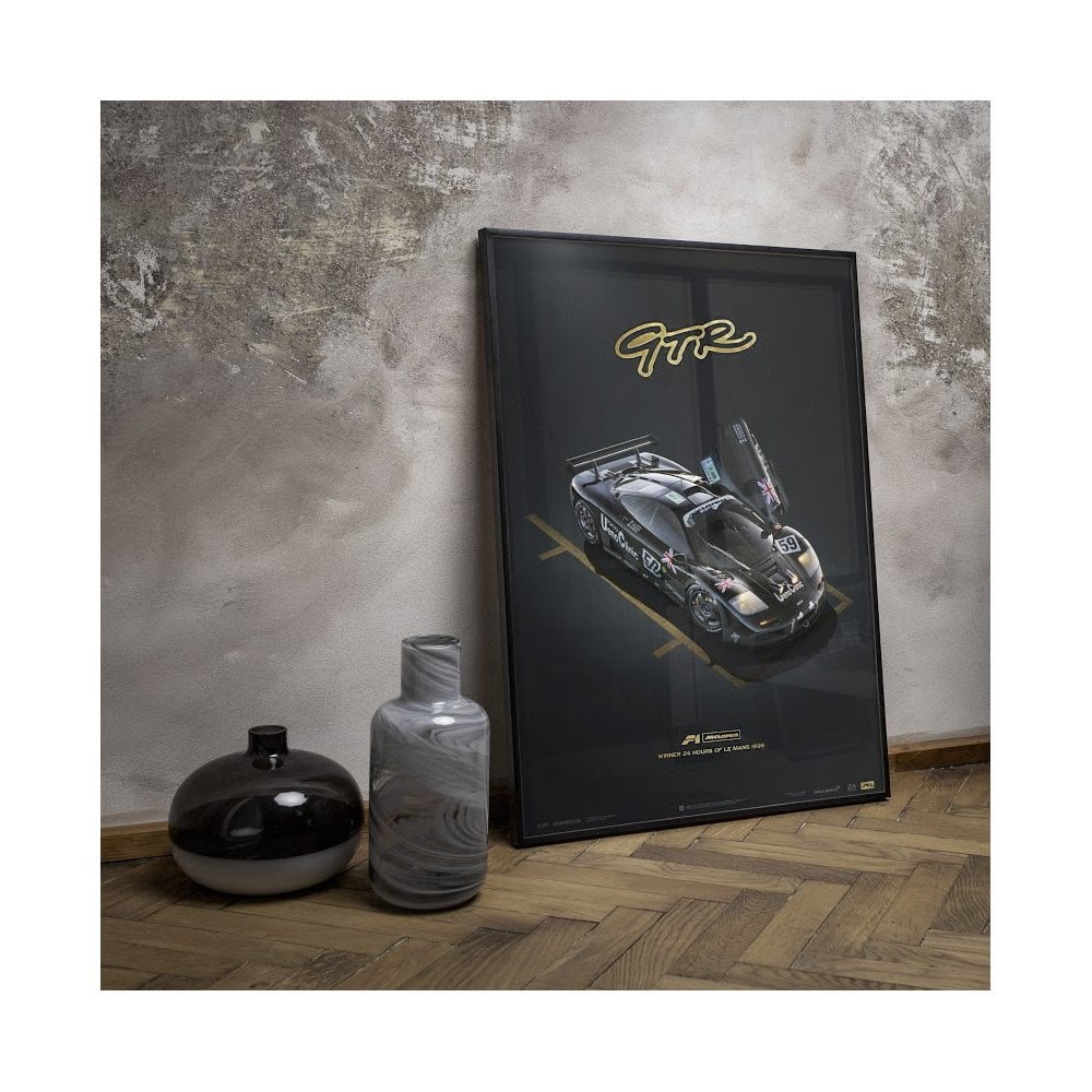 Automobilist McLaren F1 GTR #59 Le Mans 1995 Night Poster 50 x 70cm