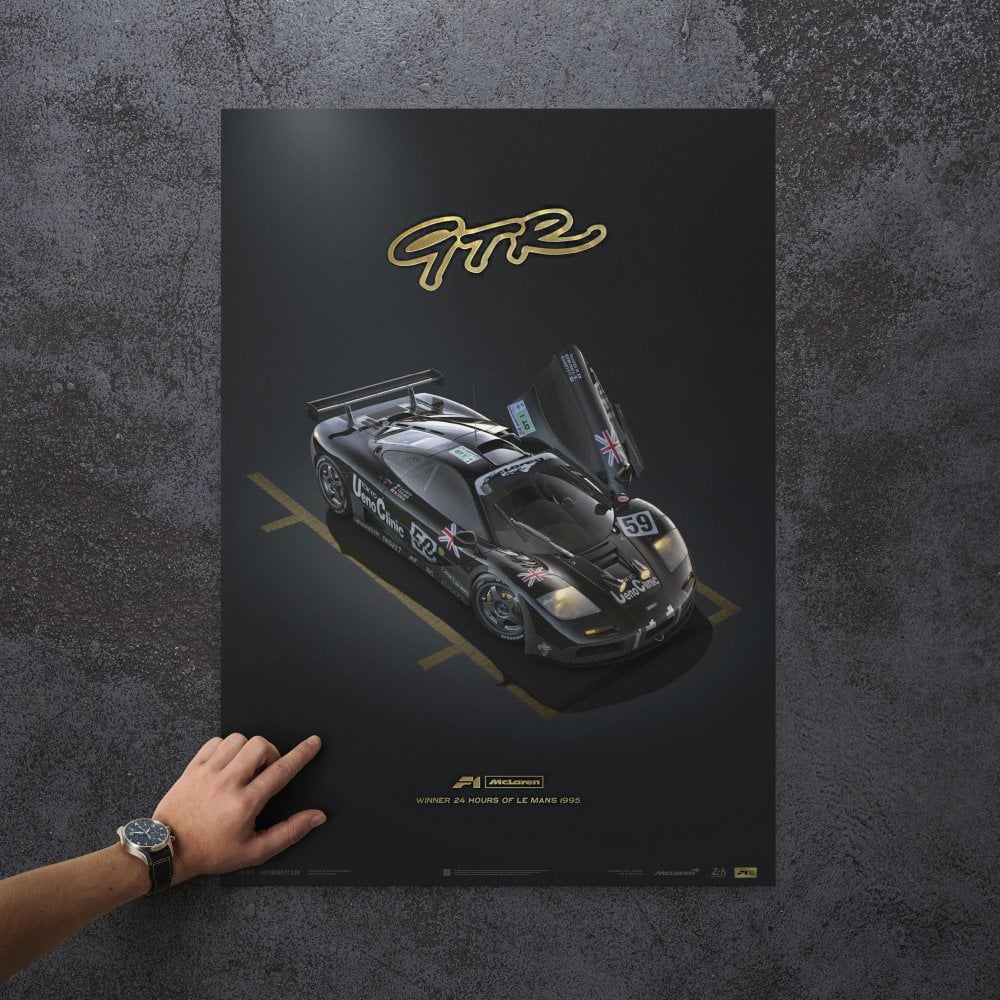 Automobilist McLaren F1 GTR #59 Le Mans 1995 Night Poster 50 x 70cm