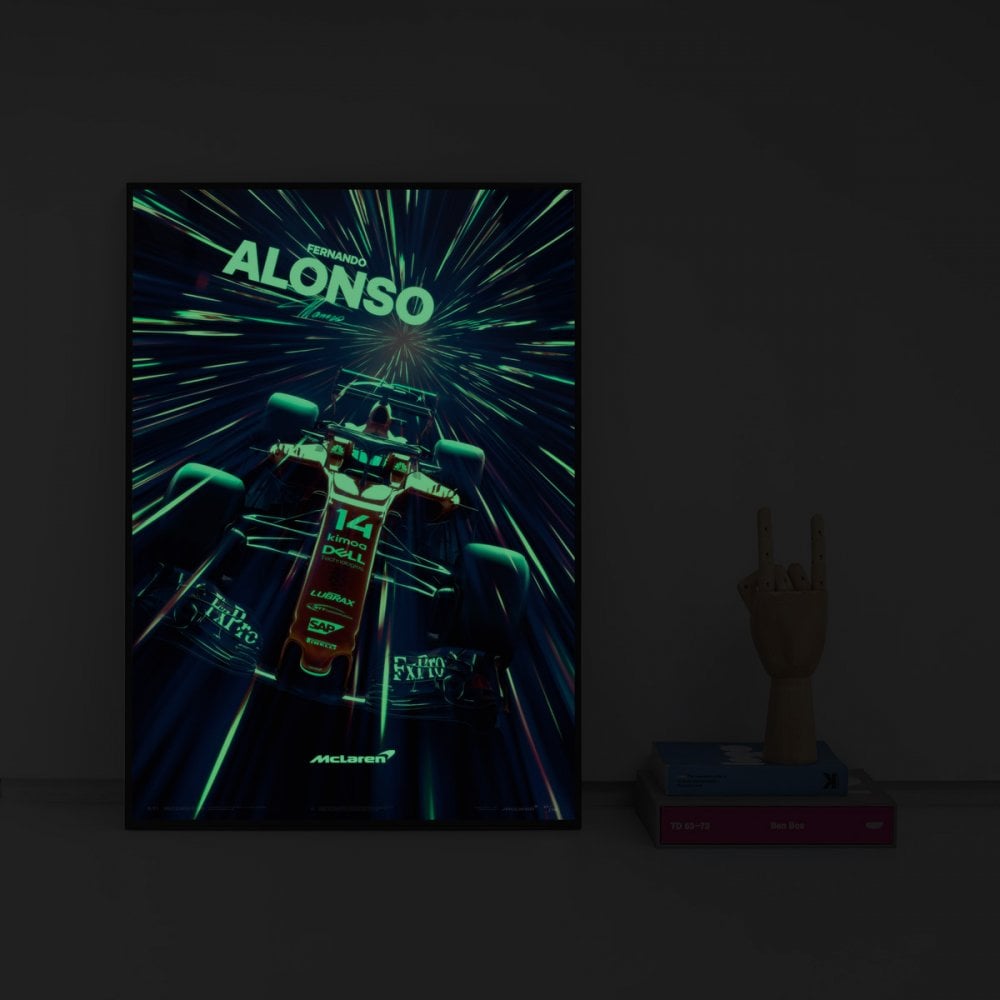 Automobilist McLaren F1 Fernando Alonso Abu Dhabi 2018 Poster 50x70cm