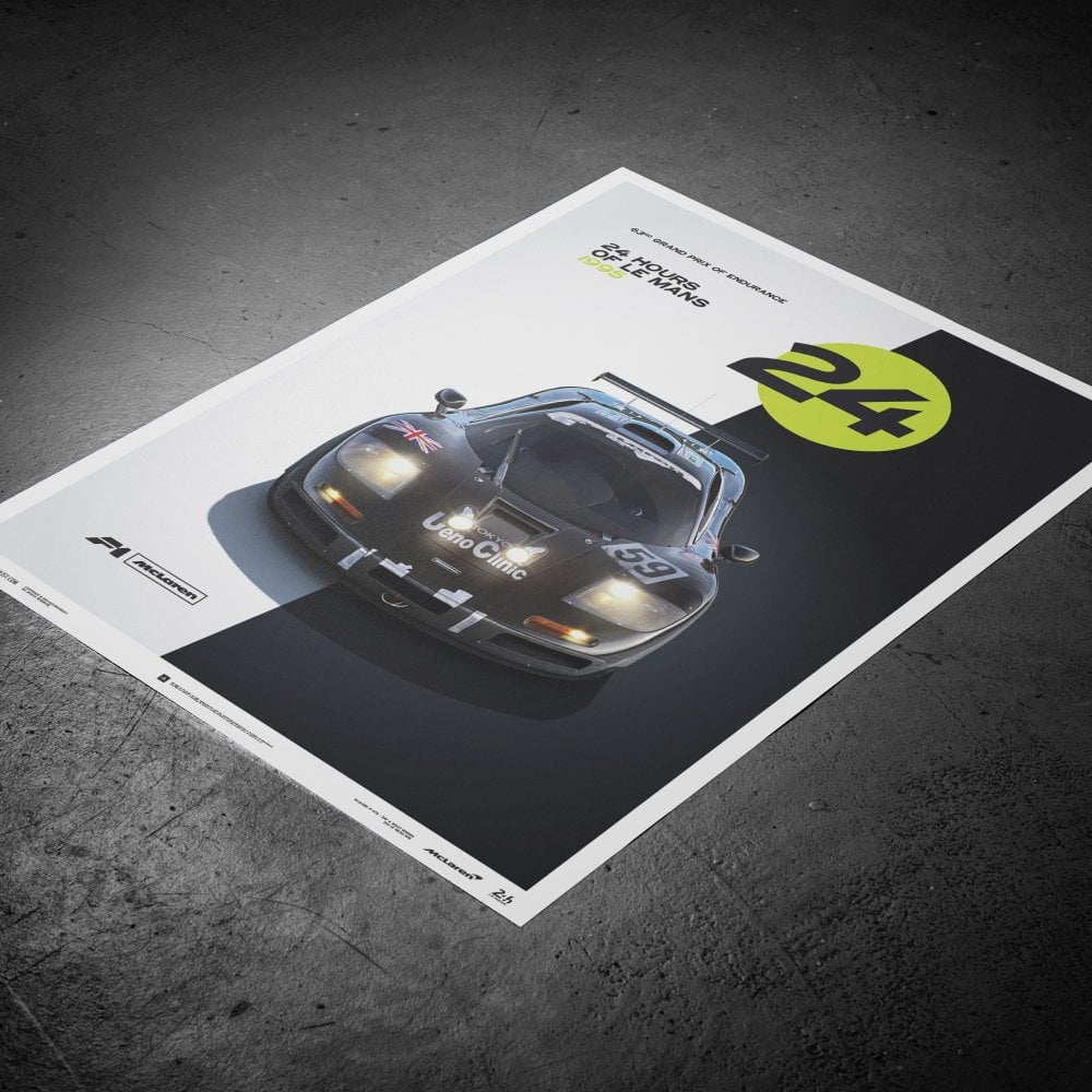 Automobilist McLaren F1 GTR #59 Le Mans 1995 Day & Night Poster 50 x 70cm