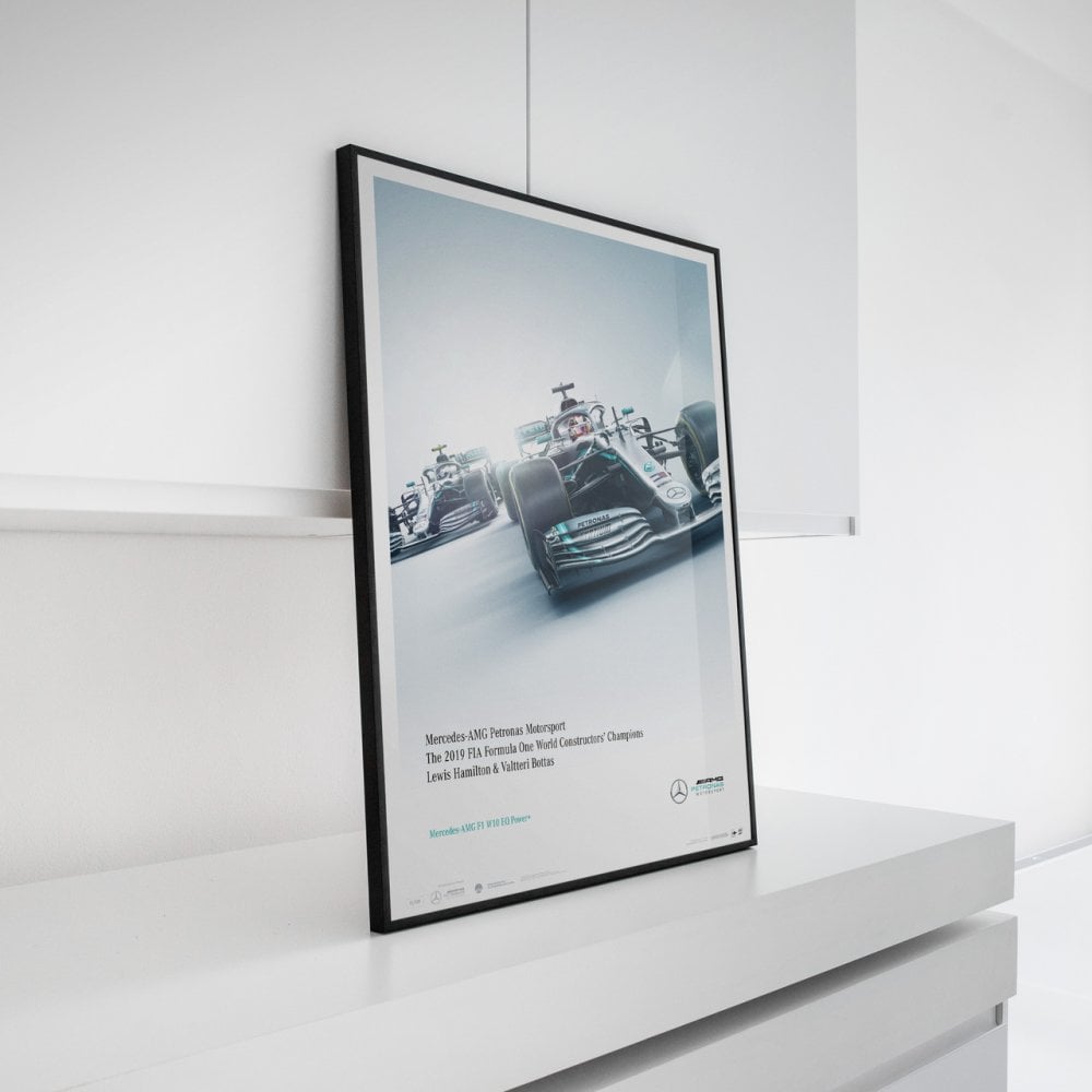 Automobilist Mercedes AMG F1 Hamilton & Bottas 2019 Poster 50 x 70cm