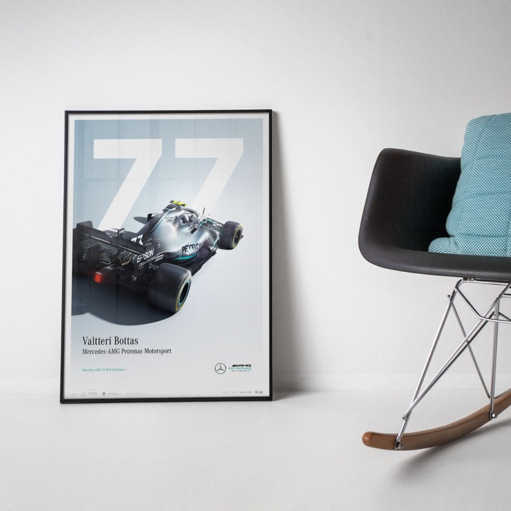 Automobilist Mercedes AMG F1 Valtteri Bottas #77 2019 Poster 50 x 70cm
