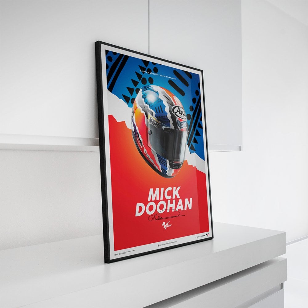 Automobilist Mick Doohan MotoGP Helmet 2000 Poster 50 x 70cm