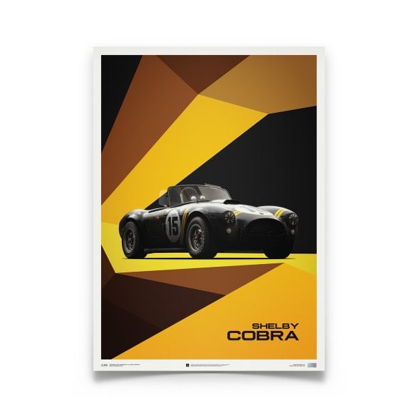 Automobilist Shelby Cobra Mark II #15 Racing Car Poster 50 x 70cm