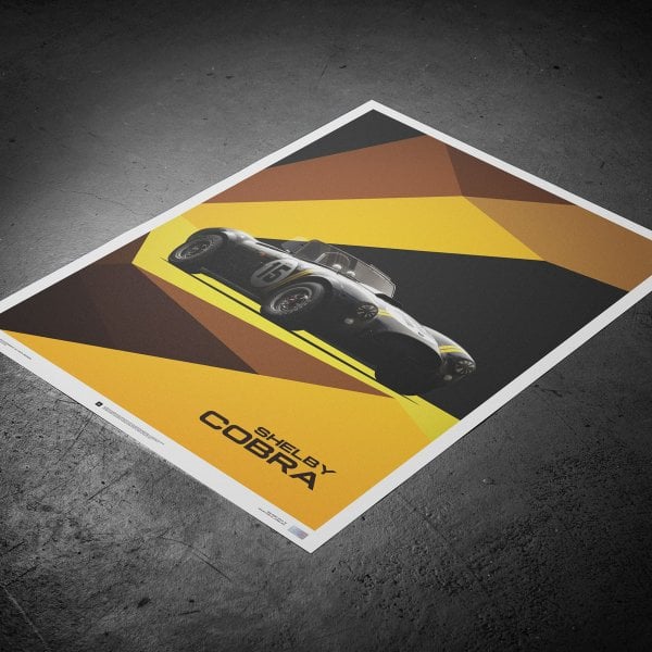 Automobilist Shelby Cobra Mark II #15 Racing Car Poster 50 x 70cm
