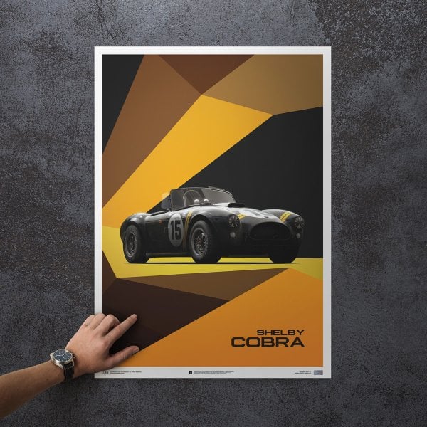 Automobilist Shelby Cobra Mark II #15 Racing Car Poster 50 x 70cm