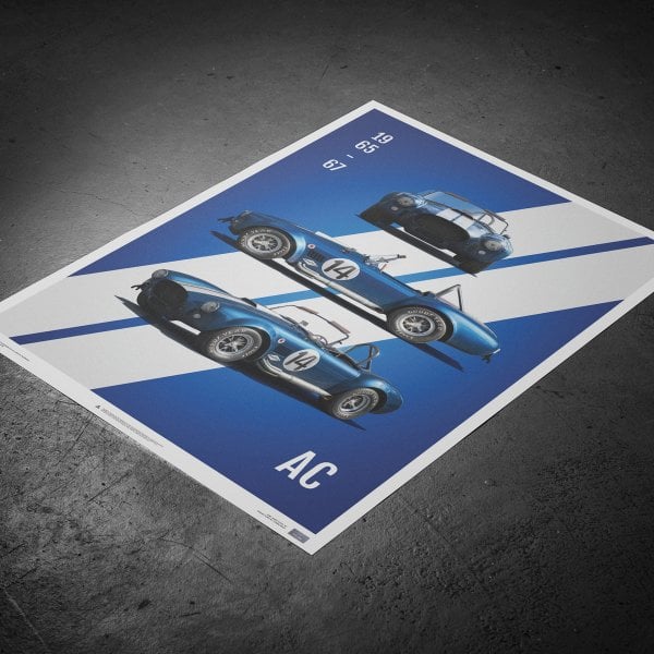 Automobilist Shelby Cobra Mark III #14 Racing Car Poster 50x70cm
