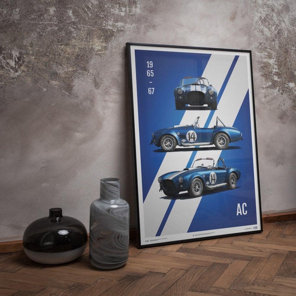 Automobilist Shelby Cobra Mark III #14 Racing Car Poster 50x70cm