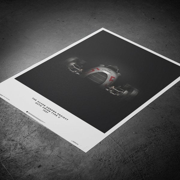 Automobilist Silver Arrows Auto Union Type C Poster 50 x 70cm