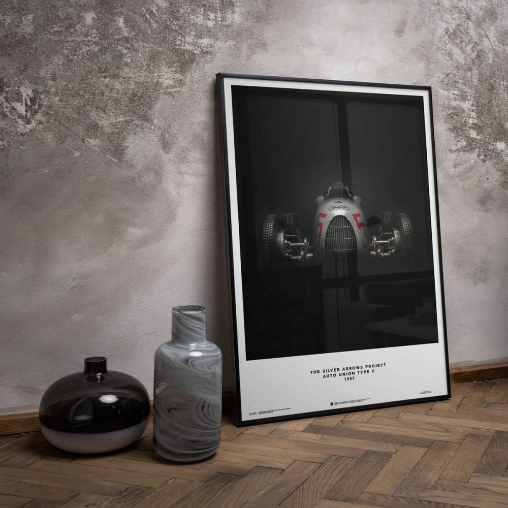 Automobilist Silver Arrows Auto Union Type C Poster 50 x 70cm
