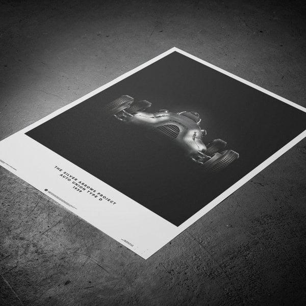 Automobilist Silver Arrows Auto Union Type D Poster 50 x 70cm