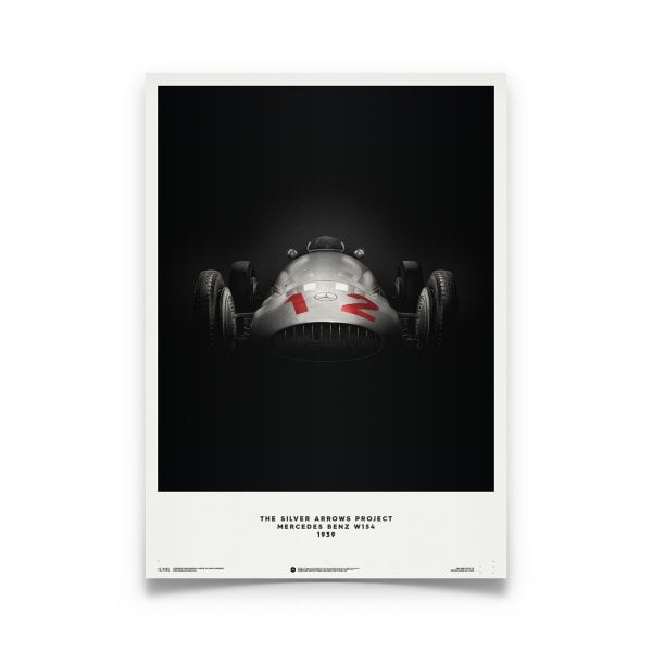 Automobilist Silver Arrows Mercedes-Benz W154 Poster 50 x 70cm