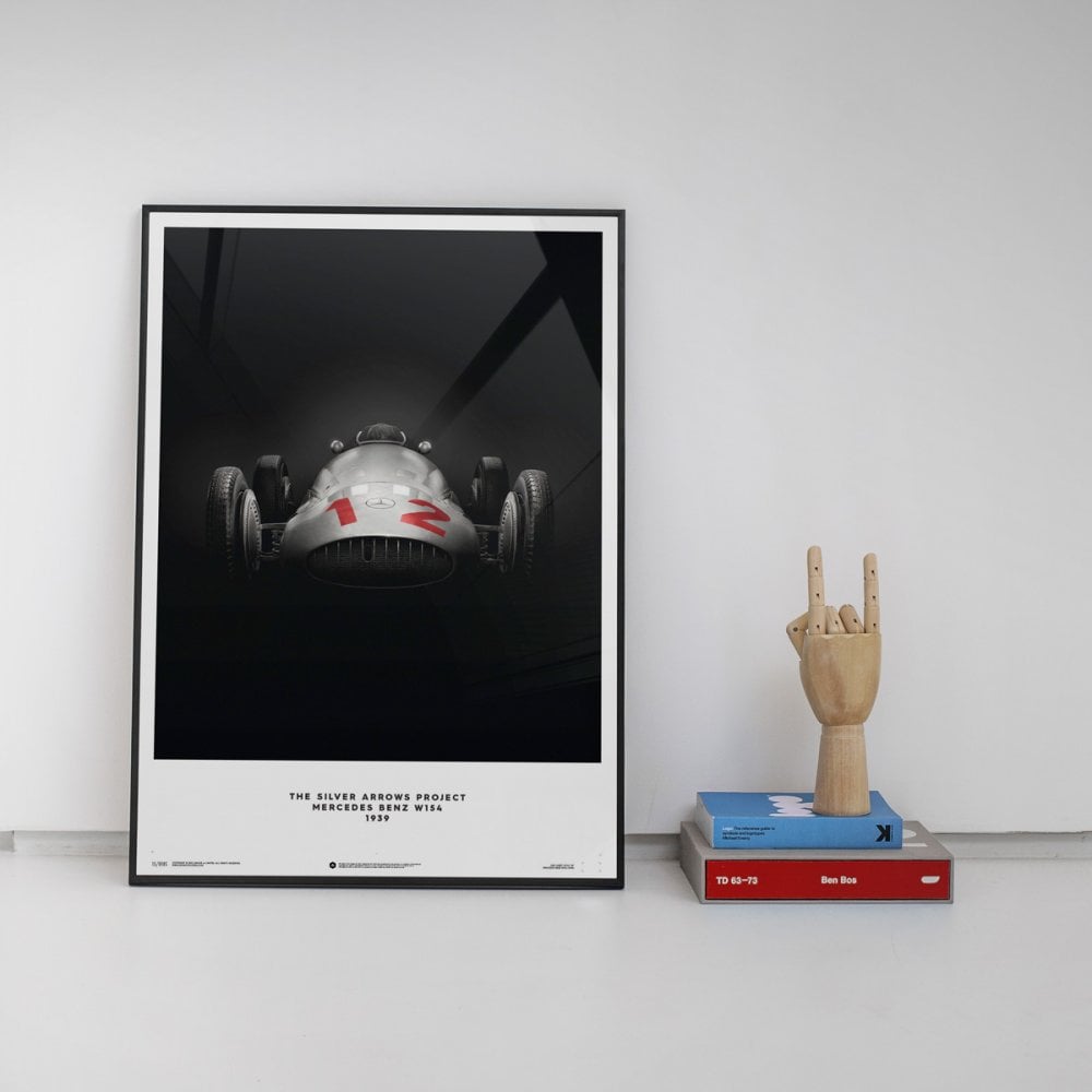 Automobilist Silver Arrows Mercedes-Benz W154 Poster 50 x 70cm
