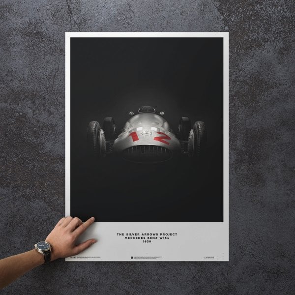Automobilist Silver Arrows Mercedes-Benz W154 Poster 50 x 70cm