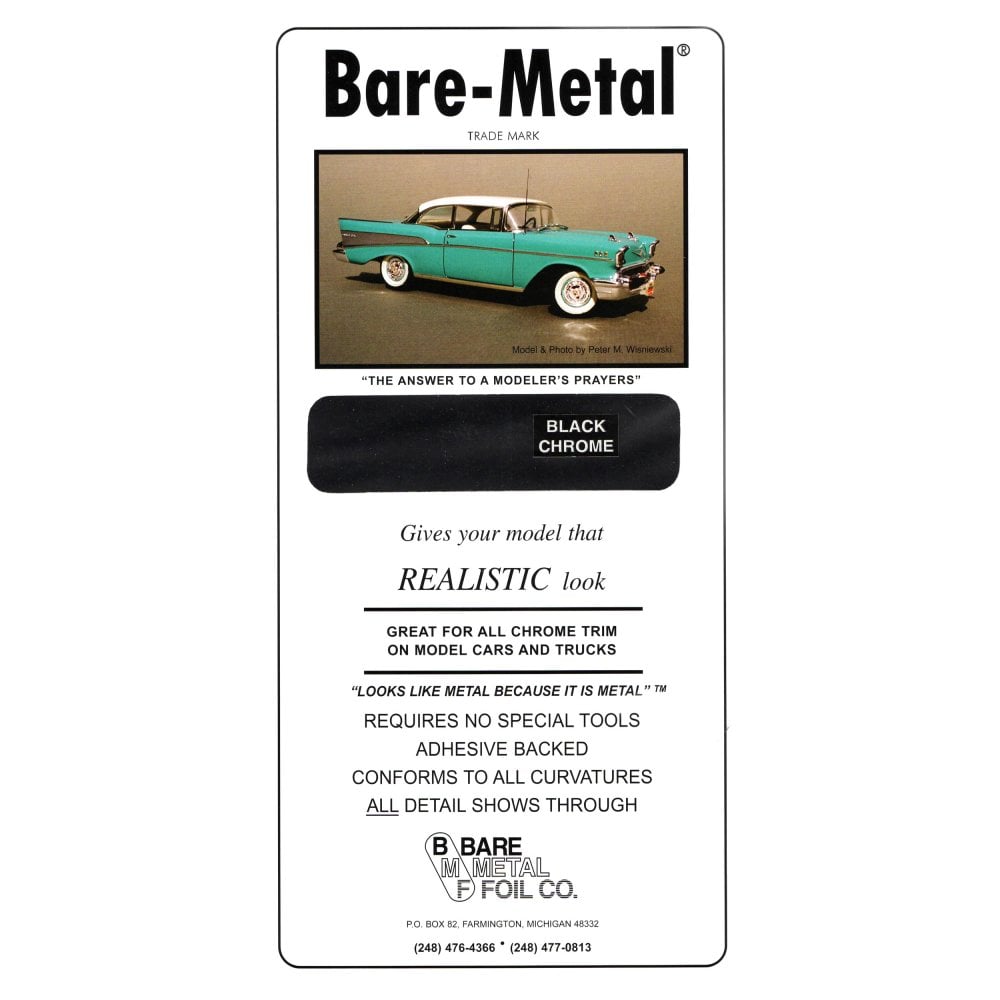 Bare Metal Foil Company Bare-Metal Foil Sheet 11.75" x 6" BLACK CHROME