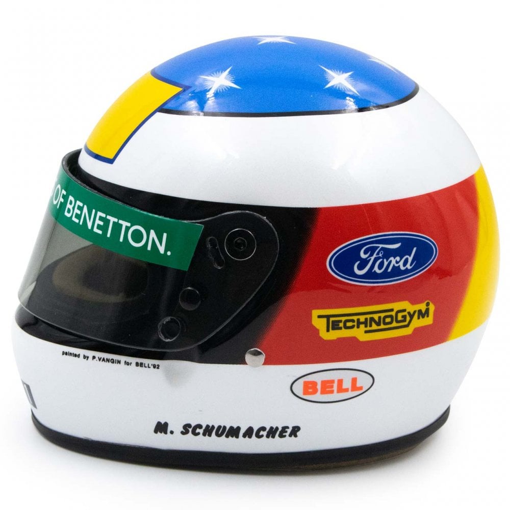 Bell Racing 1:2 Mini F1 Helmet Michael Schumacher First GP Win Spa 1992