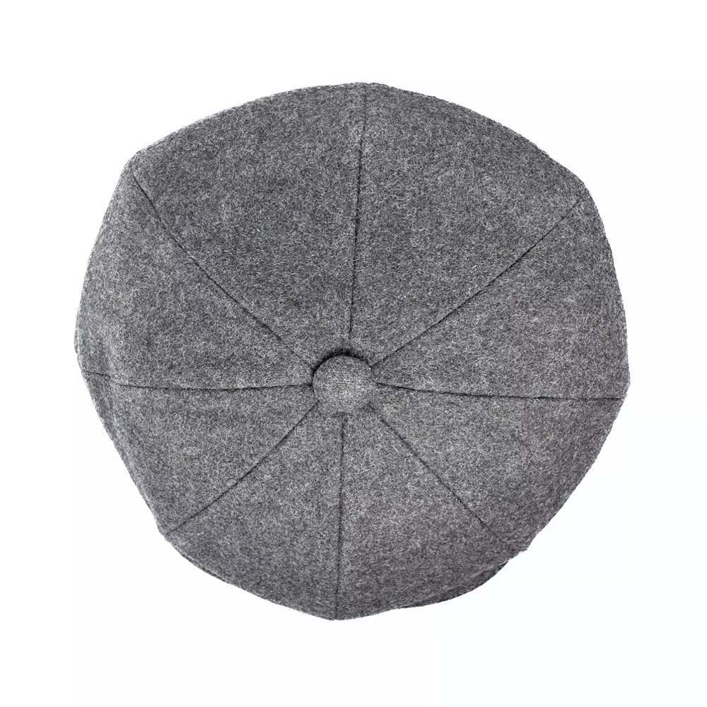 Christys' Hats Baker Boy Cap Melton Wool CHARCOAL GREY