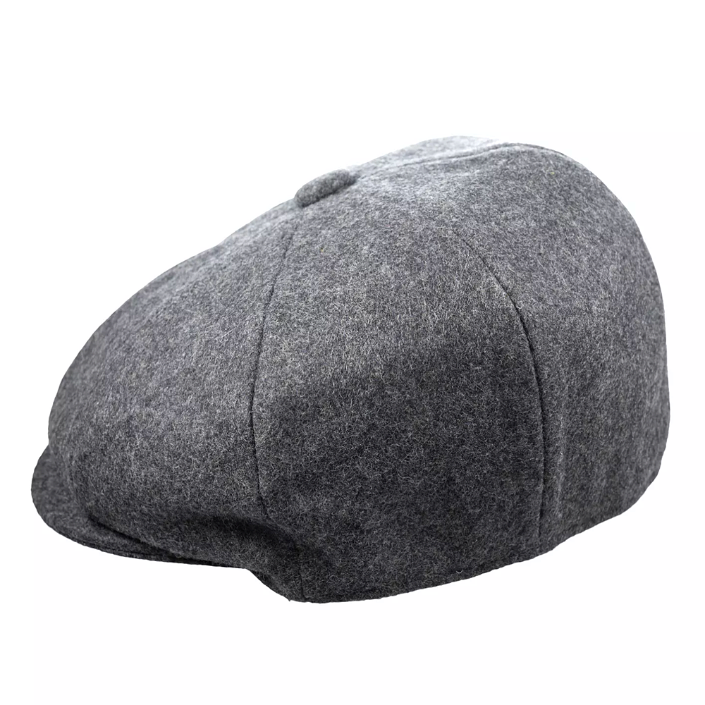 Christys' Hats Baker Boy Cap Melton Wool CHARCOAL GREY