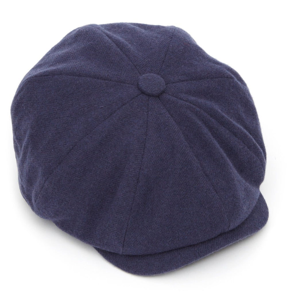 Christys' Hats Baker Boy Cap Josh Cashmere/Wool Blue SMALL