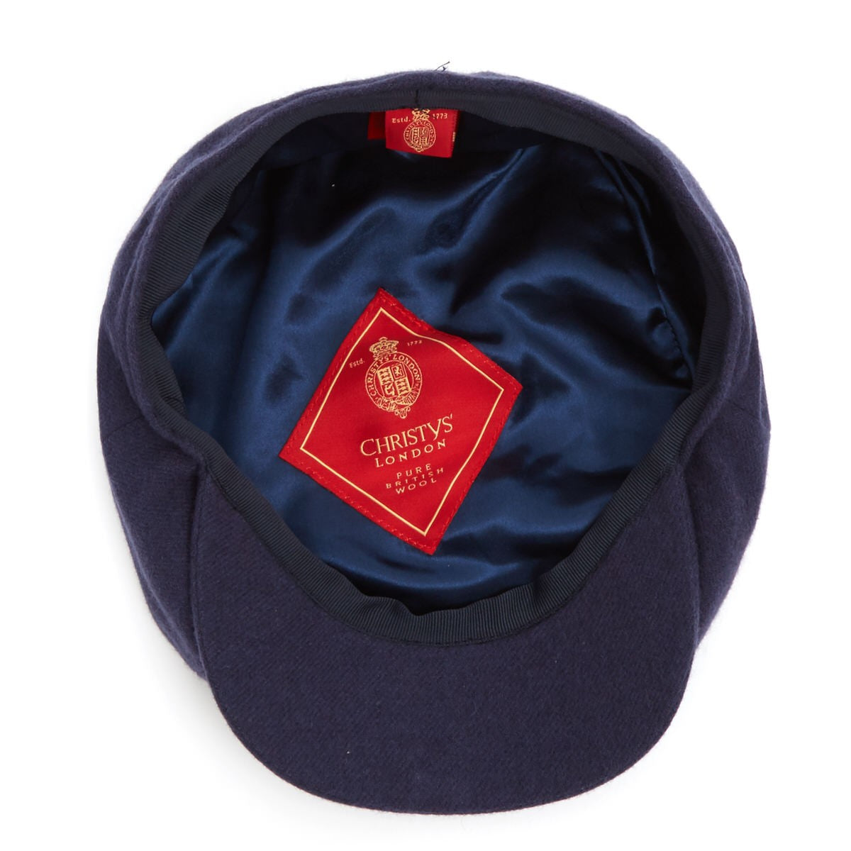 Christys' Hats Baker Boy Cap Josh Cashmere/Wool Blue SMALL