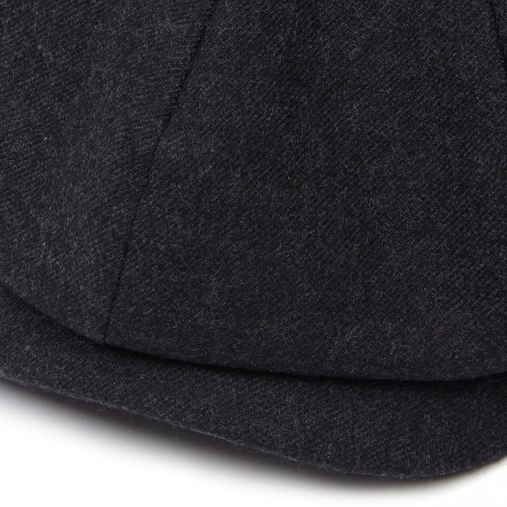 Christys' Hats Baker Boy Cap Lightweight Wool CHARCOAL SMALL