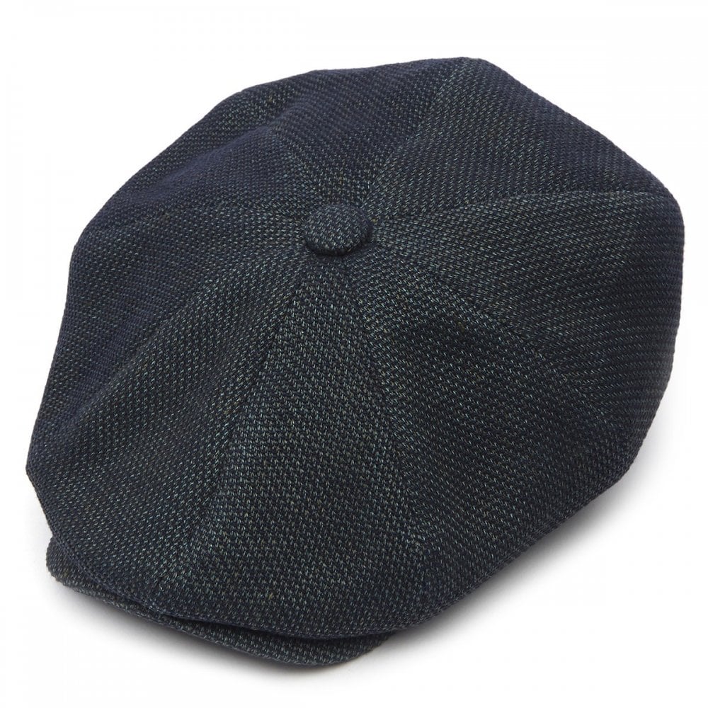 Christys' Hats Baker Boy Cap Linen MISAN DENIM MEDIUM