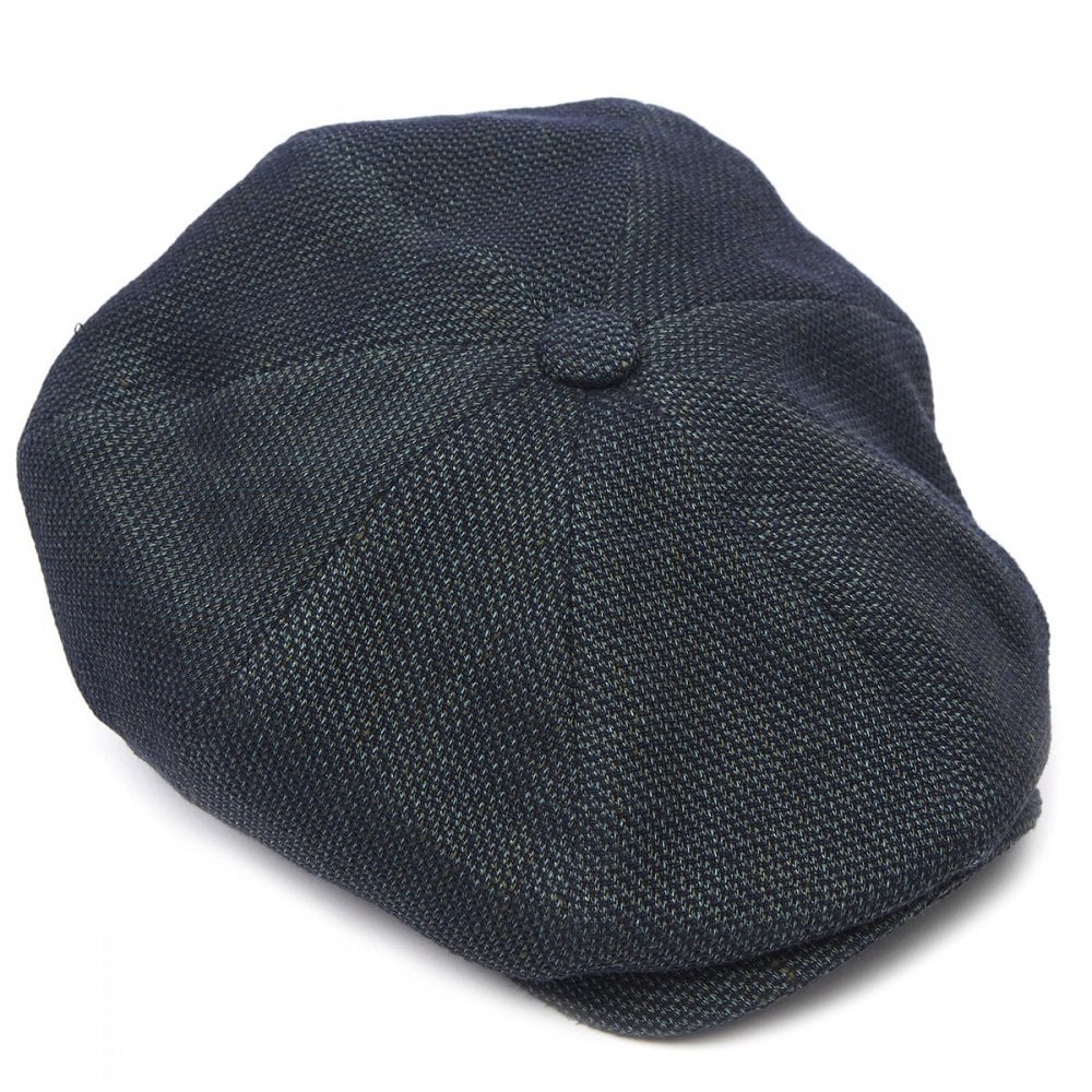 Christys' Hats Baker Boy Cap Linen MISAN DENIM MEDIUM