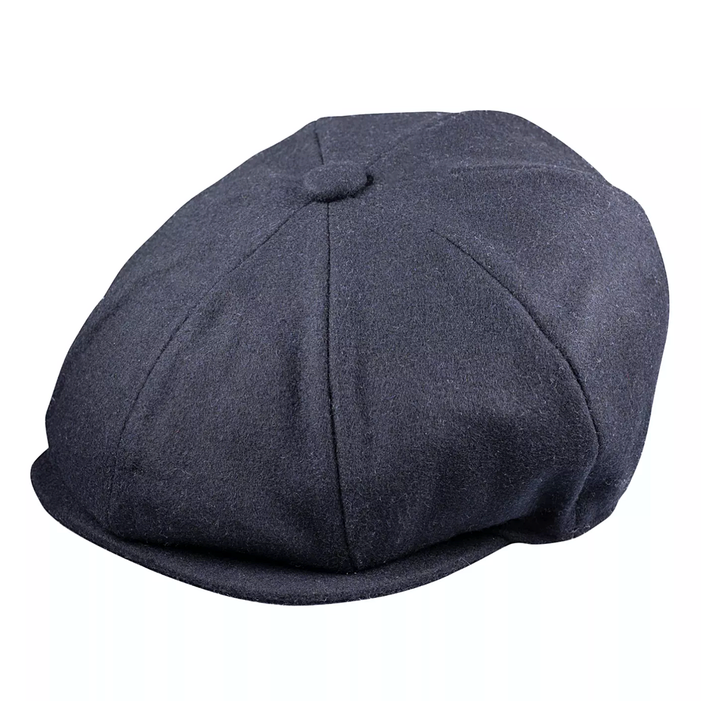 Christys' Hats Baker Boy Cap Melton Wool NAVY